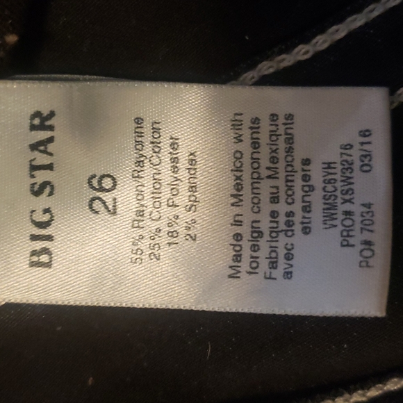 Buckle Big Star Maddie cropped Jeans 26x26 - Picture 3 of 6